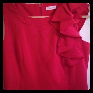 Calvin Klein size 8 red dress